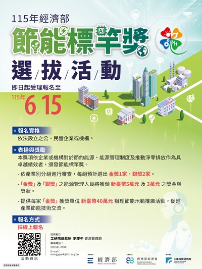 115年經濟部節能標竿獎選拔活動海報